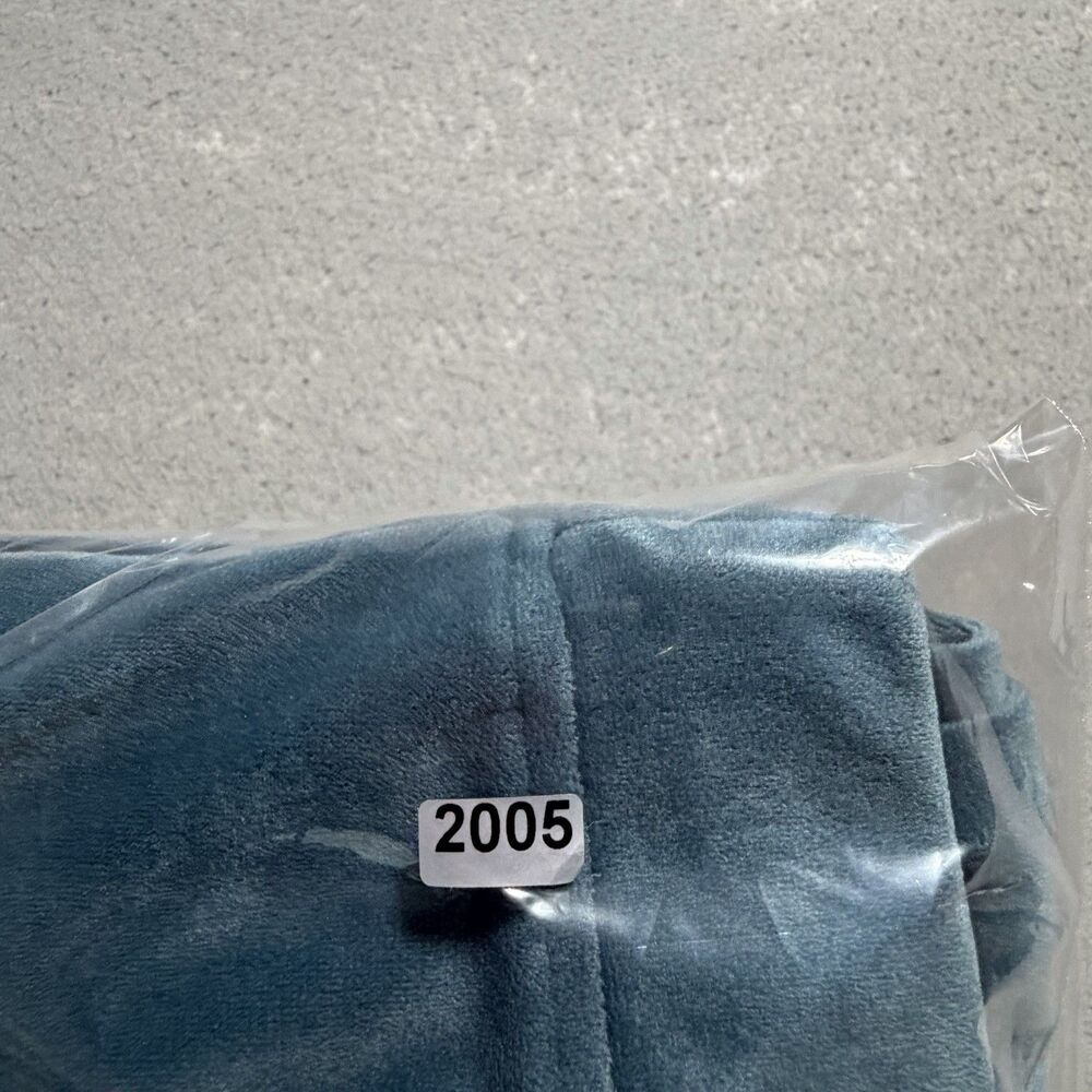 Juicy Couture Pants Womens Medium Teal Velour Retro Style Y2K Stretch Athleisure - Picture 12 of 12